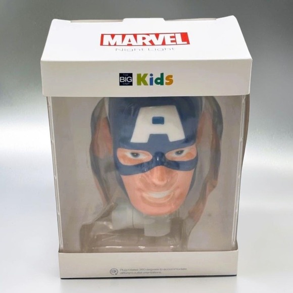 Marvel Other - Captain America Marvel Plug-In Night Light New in Box The Big One Kids